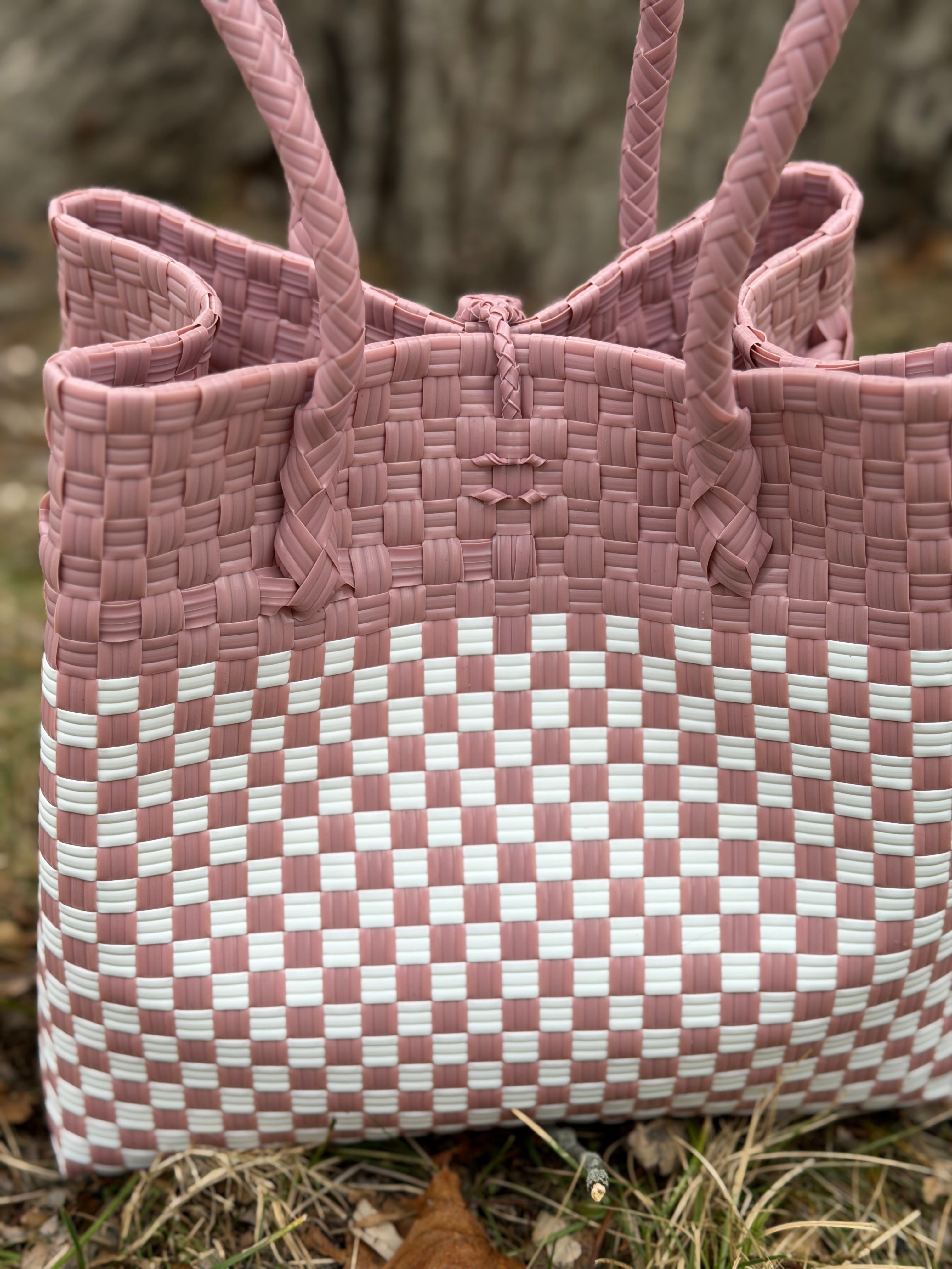 Milky Rose Bag | Handwoven Recycled Tote