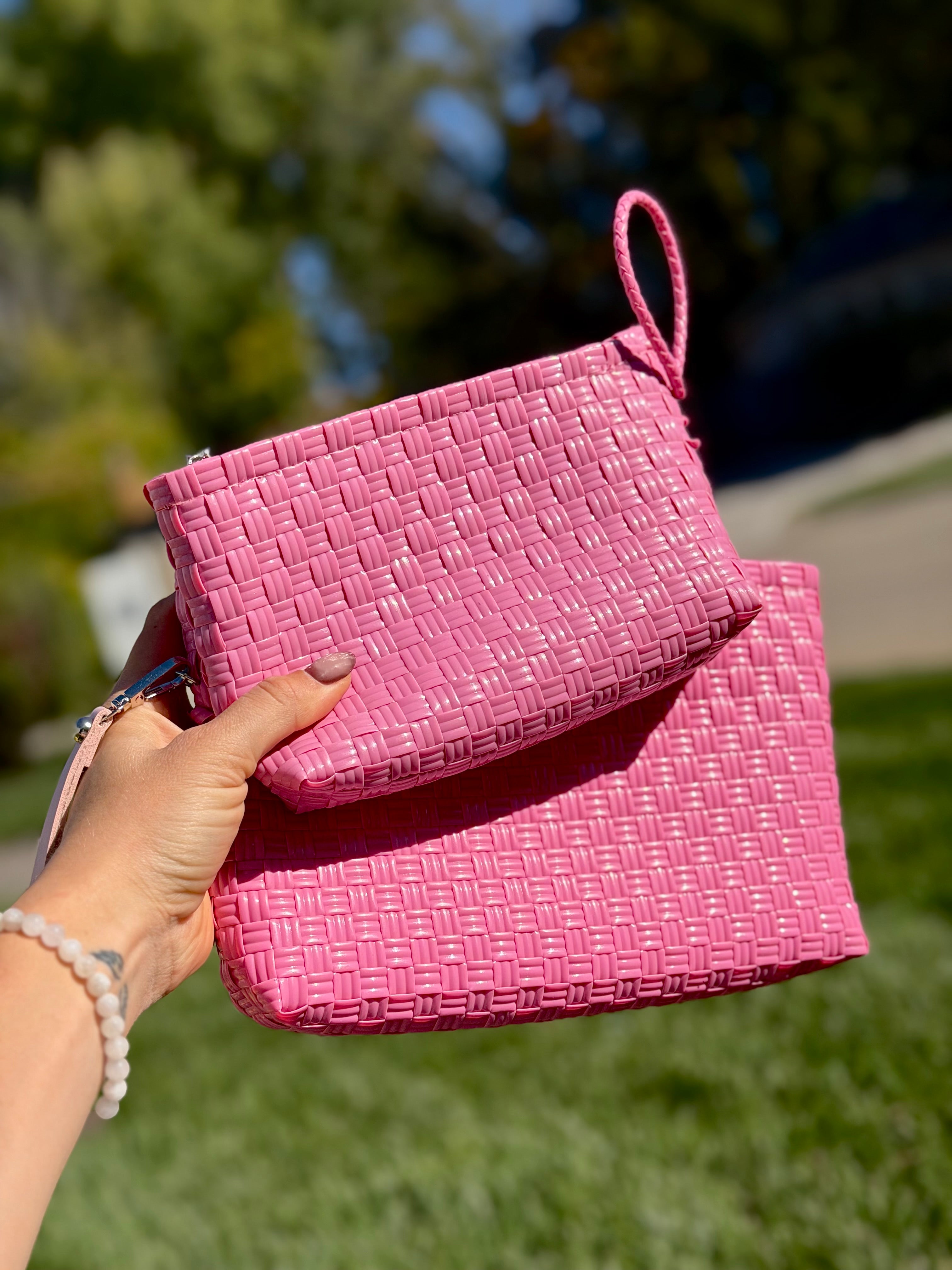 Isla Rosas Clutch-Recycled Woven Clutch Bag