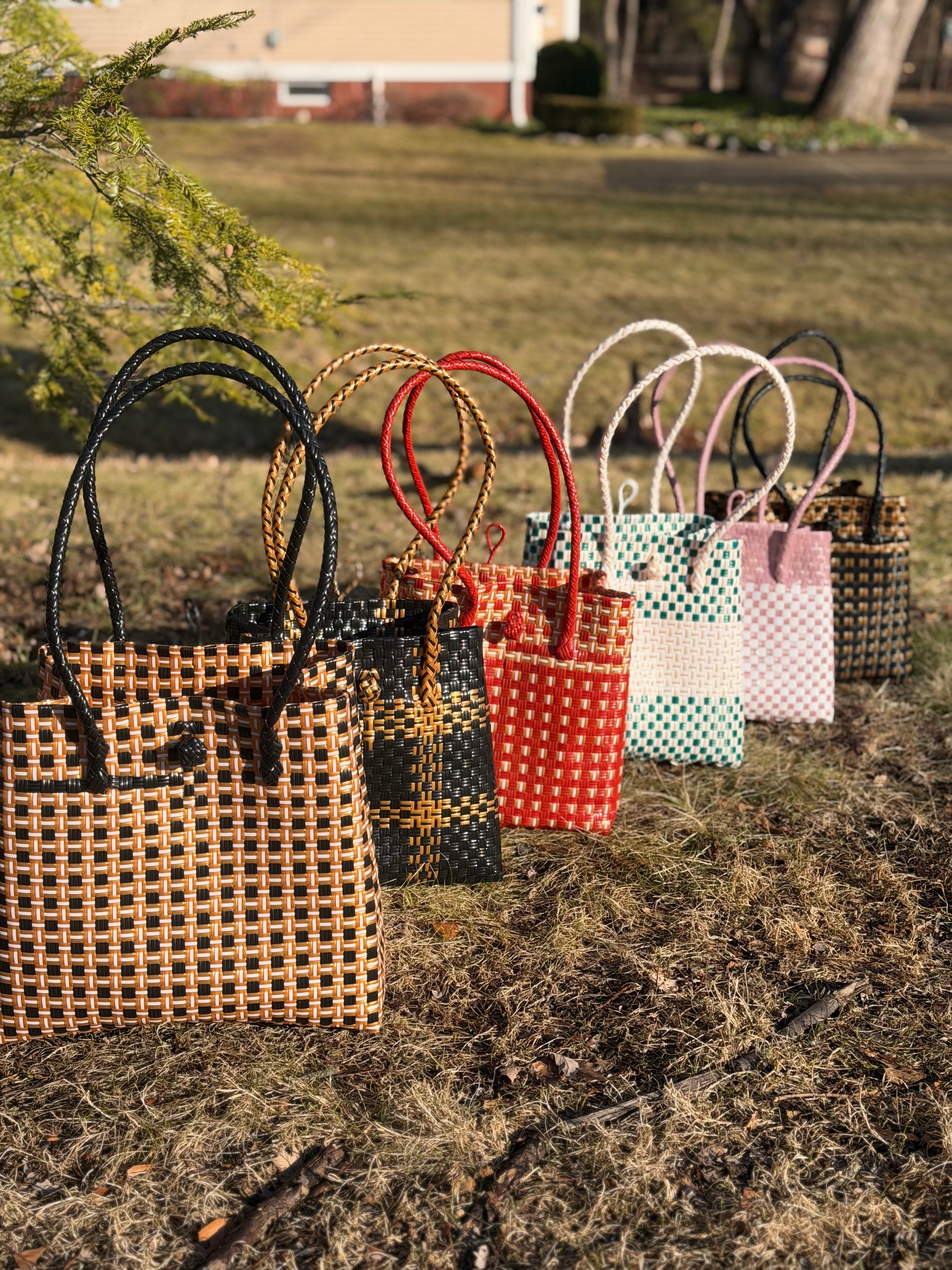 Cocoa Noir Bag | Handwoven Recycled Tote