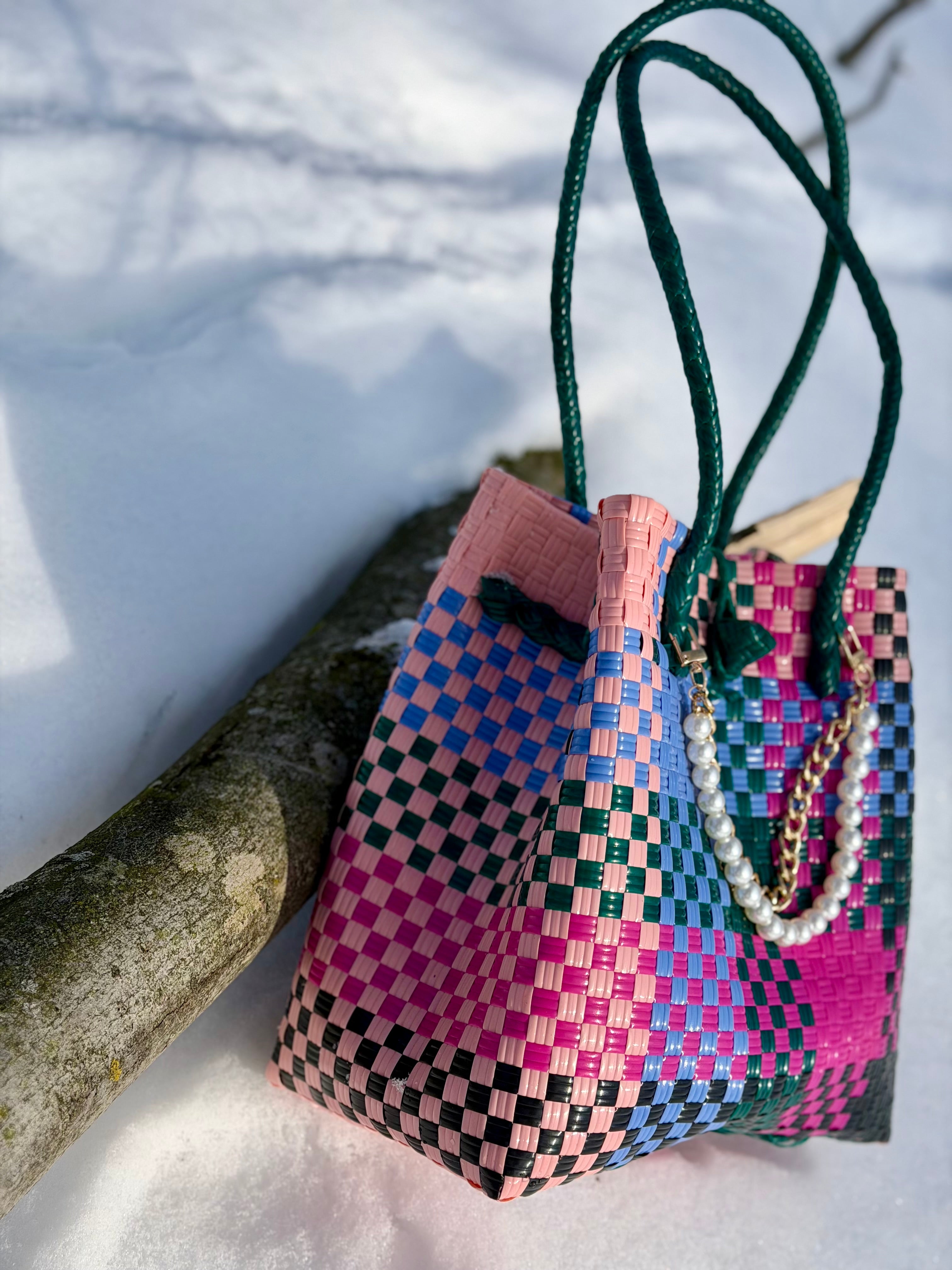 Taffy Coast Bag | Handwoven Recycled Tote