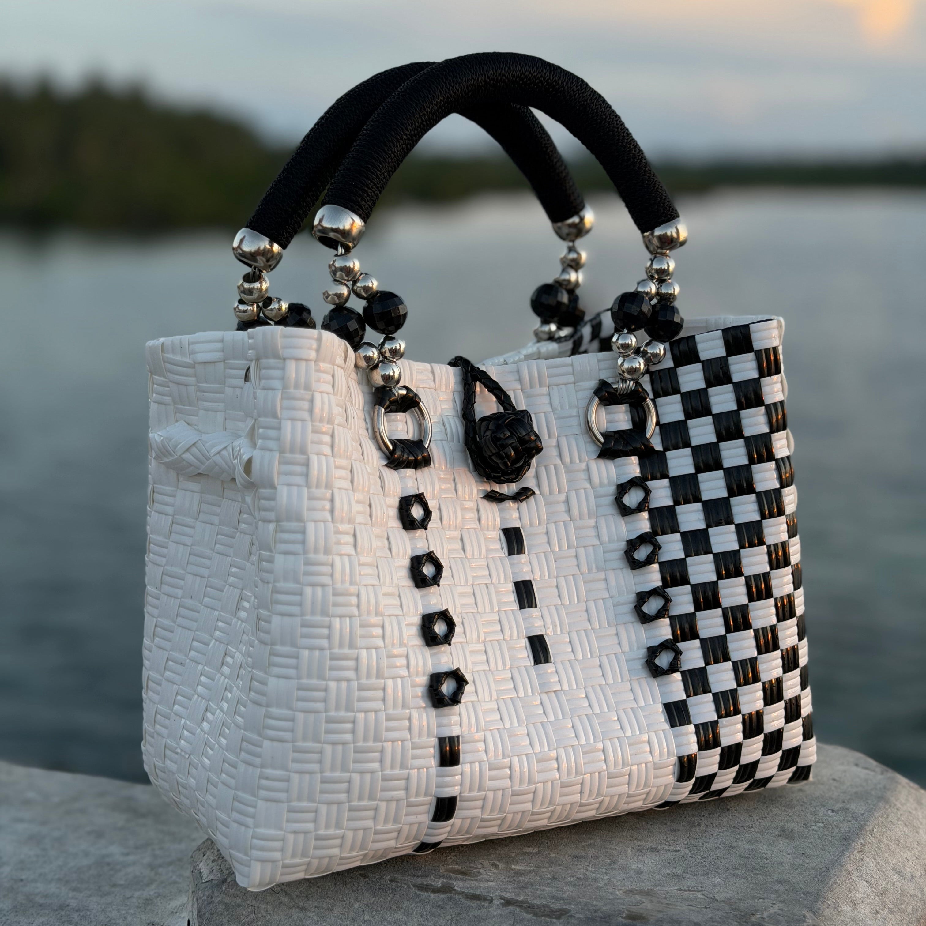 Midnight Pearl Mini Purse with Strap