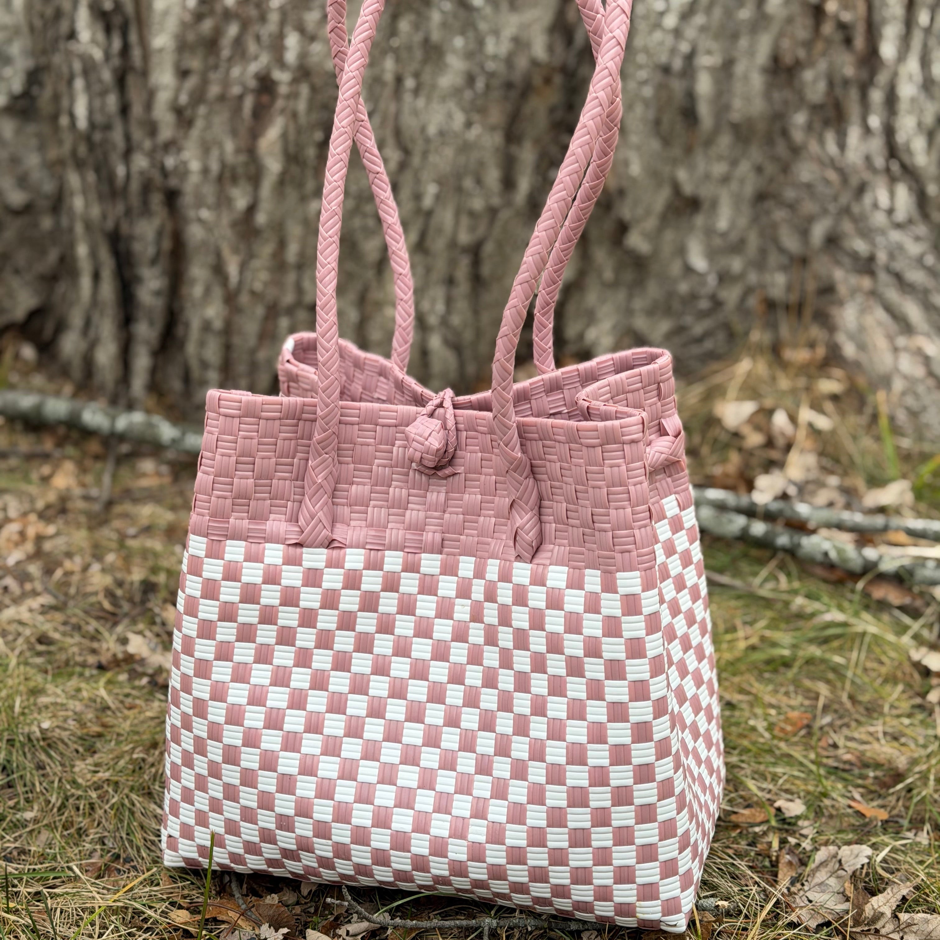 Milky Rose Bag | Handwoven Recycled Tote