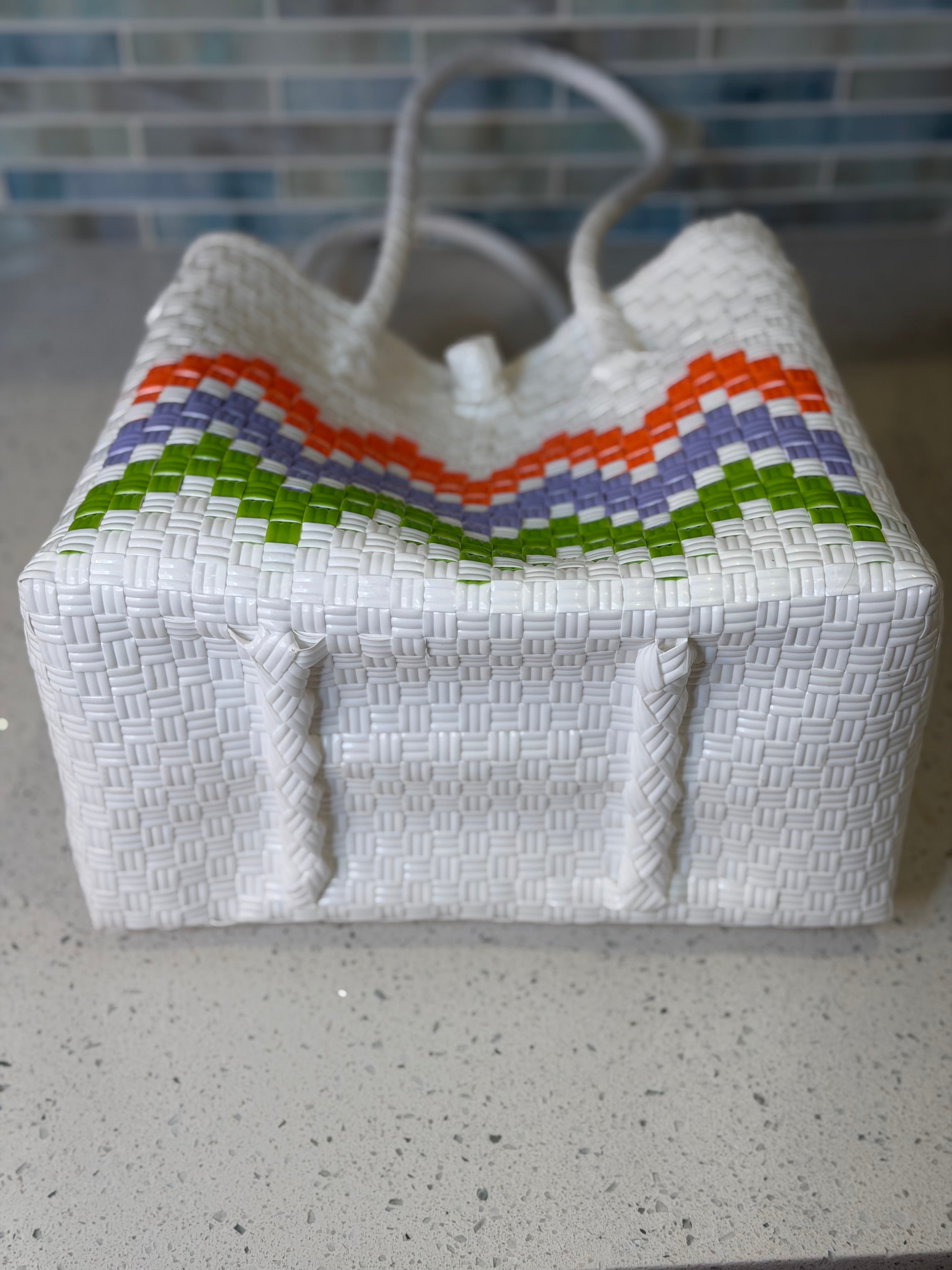 Isla Sol Wave Bag | Handwoven Recycled Tote l