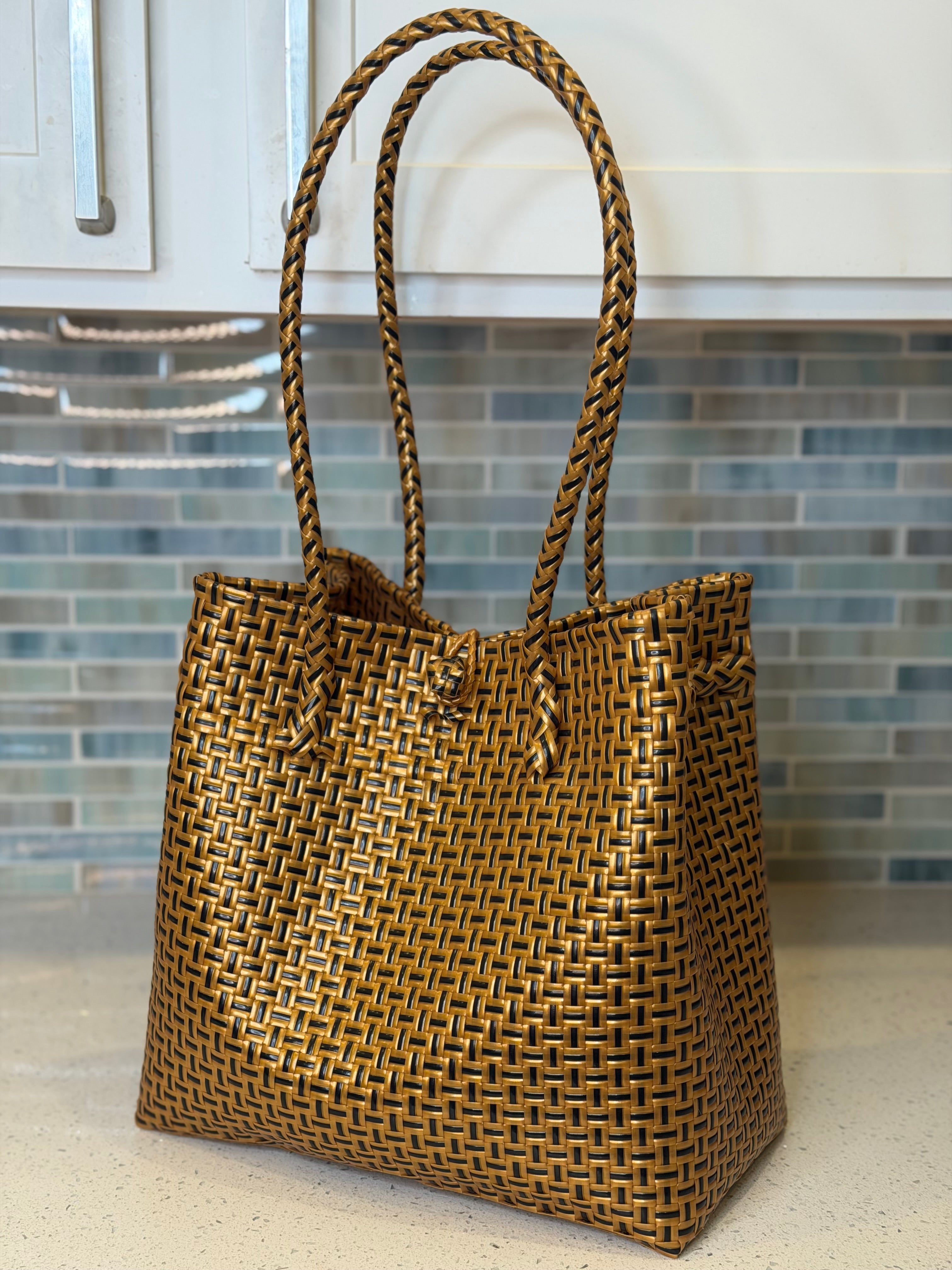Coco Tan Bag | Handwoven Recycled Tote