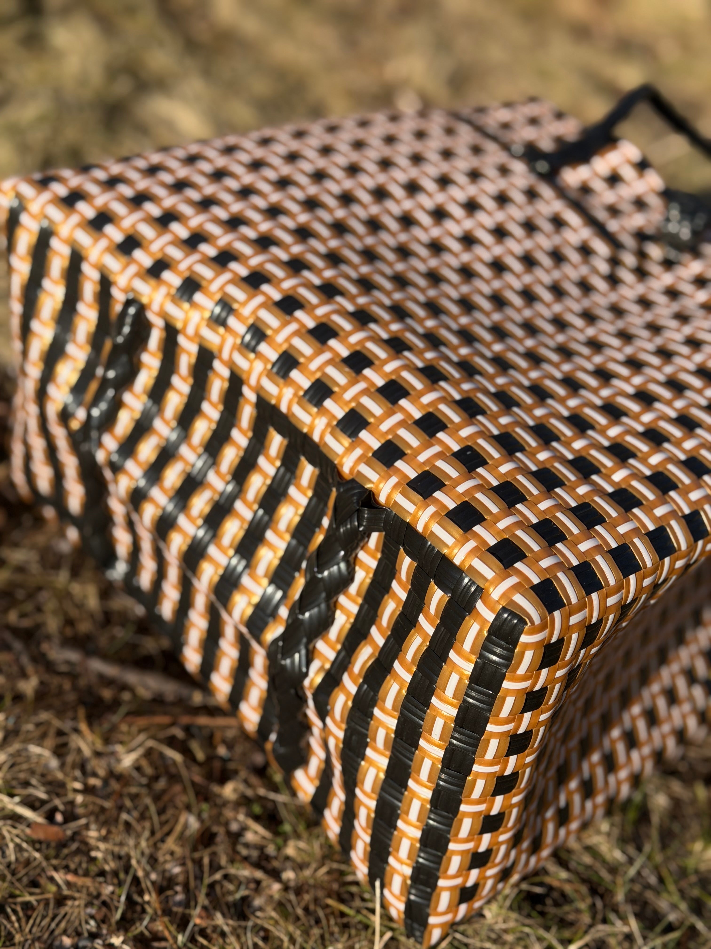 Cocoa Noir Bag | Handwoven Recycled Tote