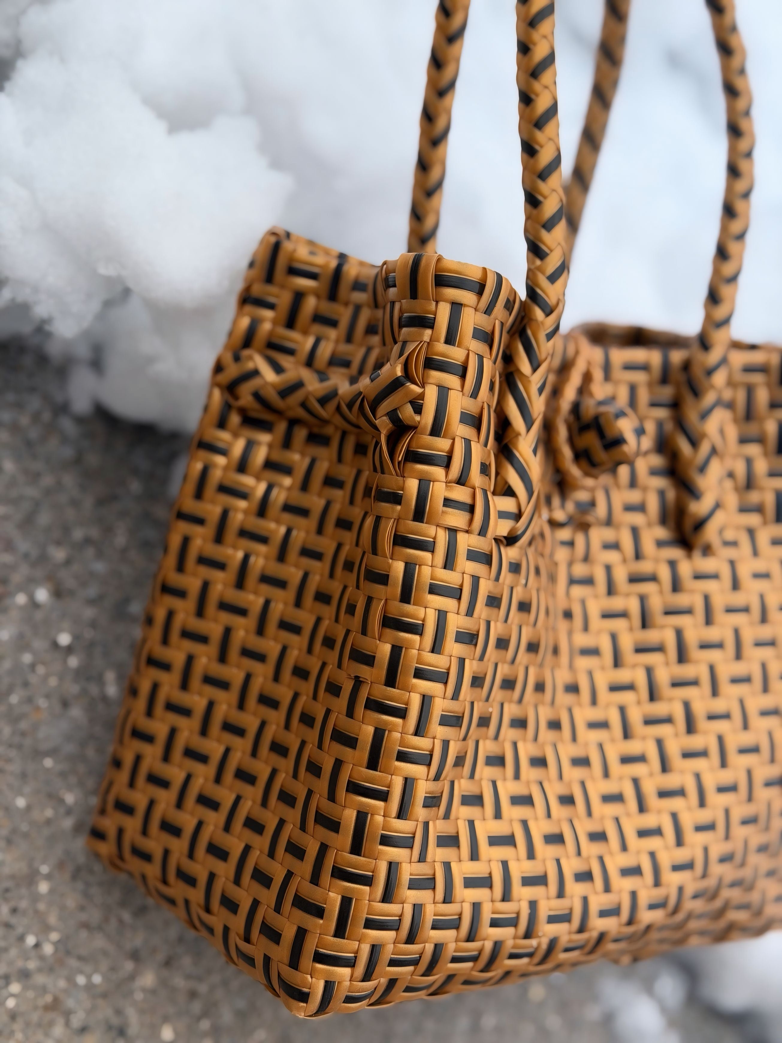 Coco Tan – Mini Recycled Tote Bag