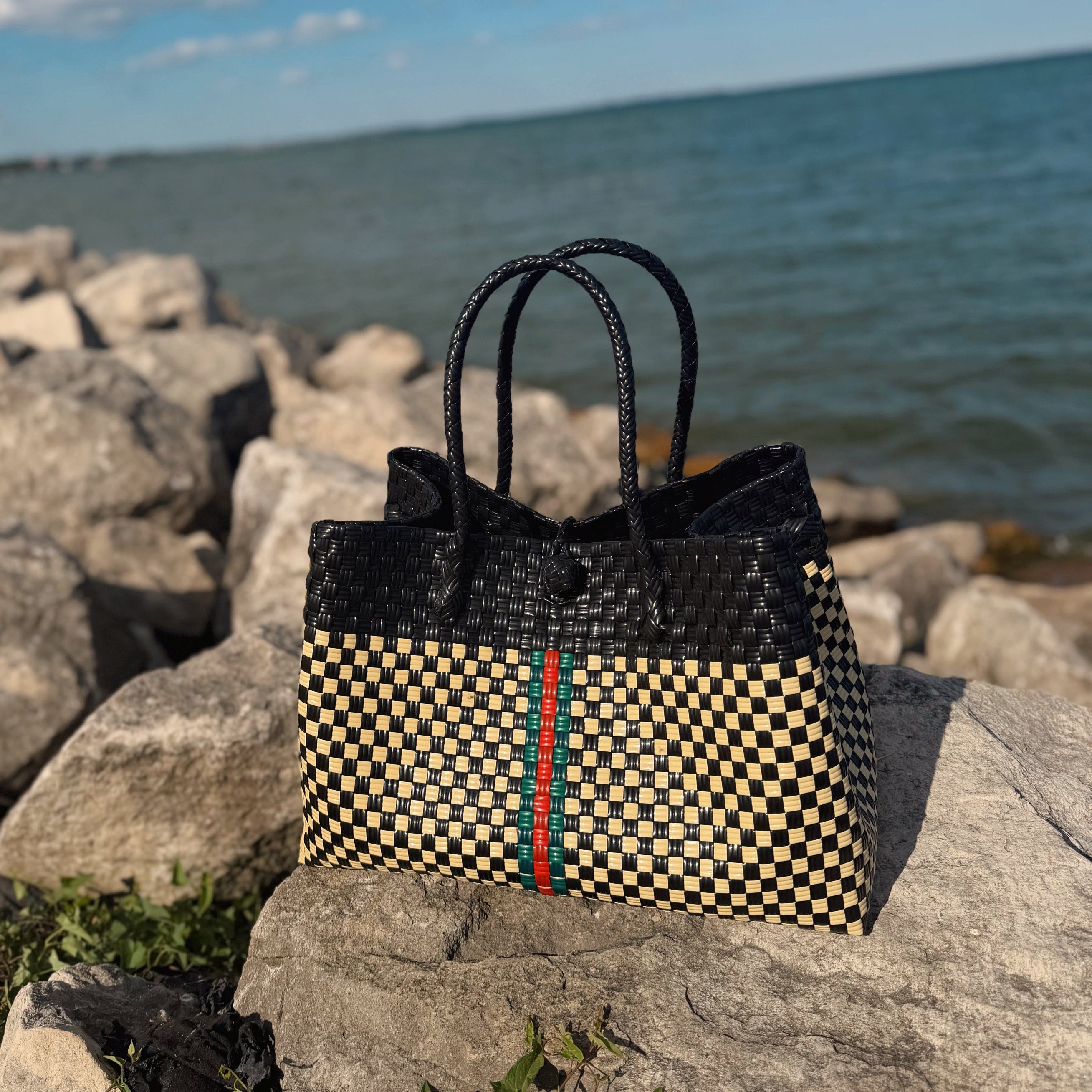 Stripe Luxe Tote