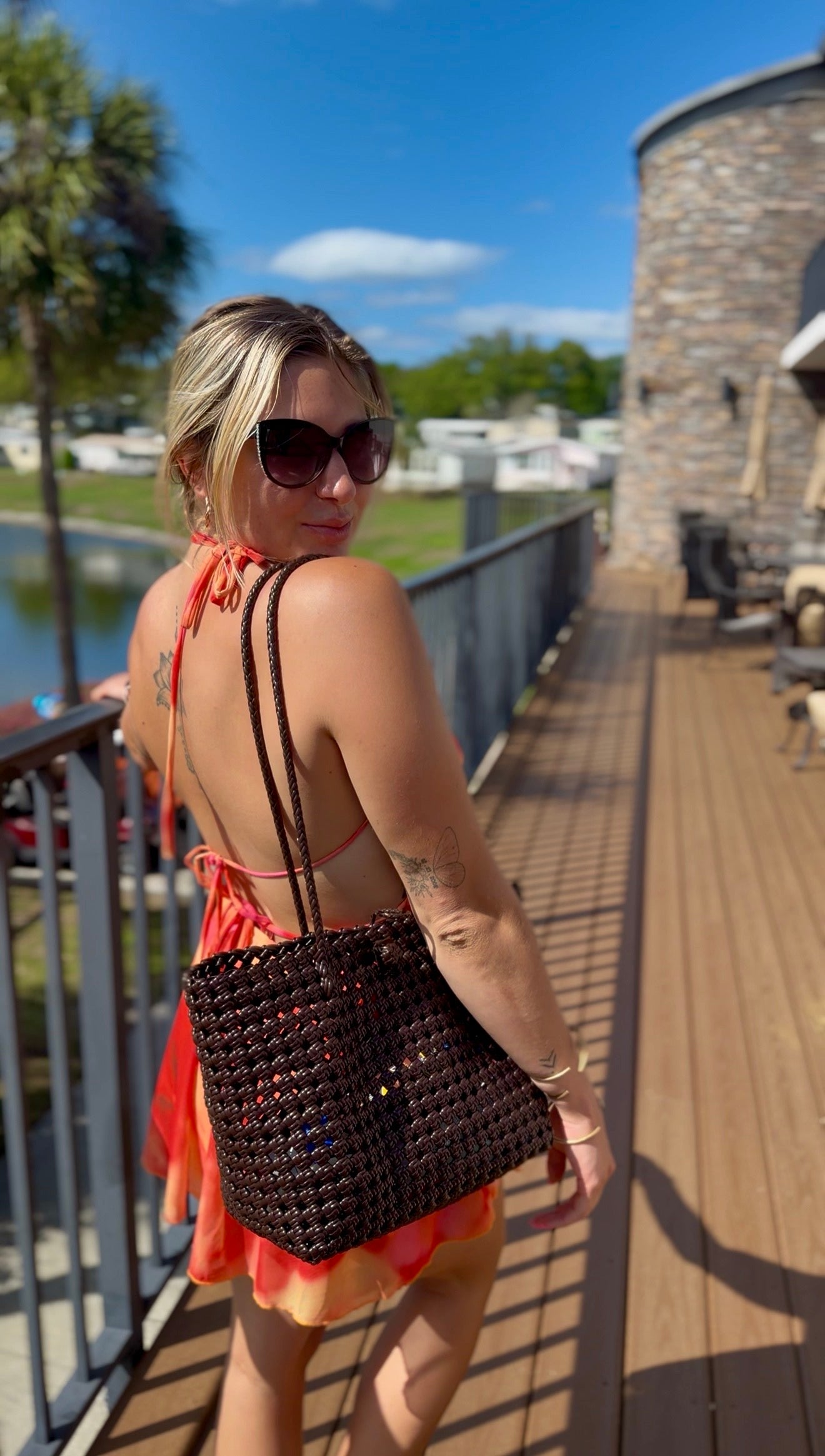 Brown Boho Bag | Handwoven Recycled Tote
