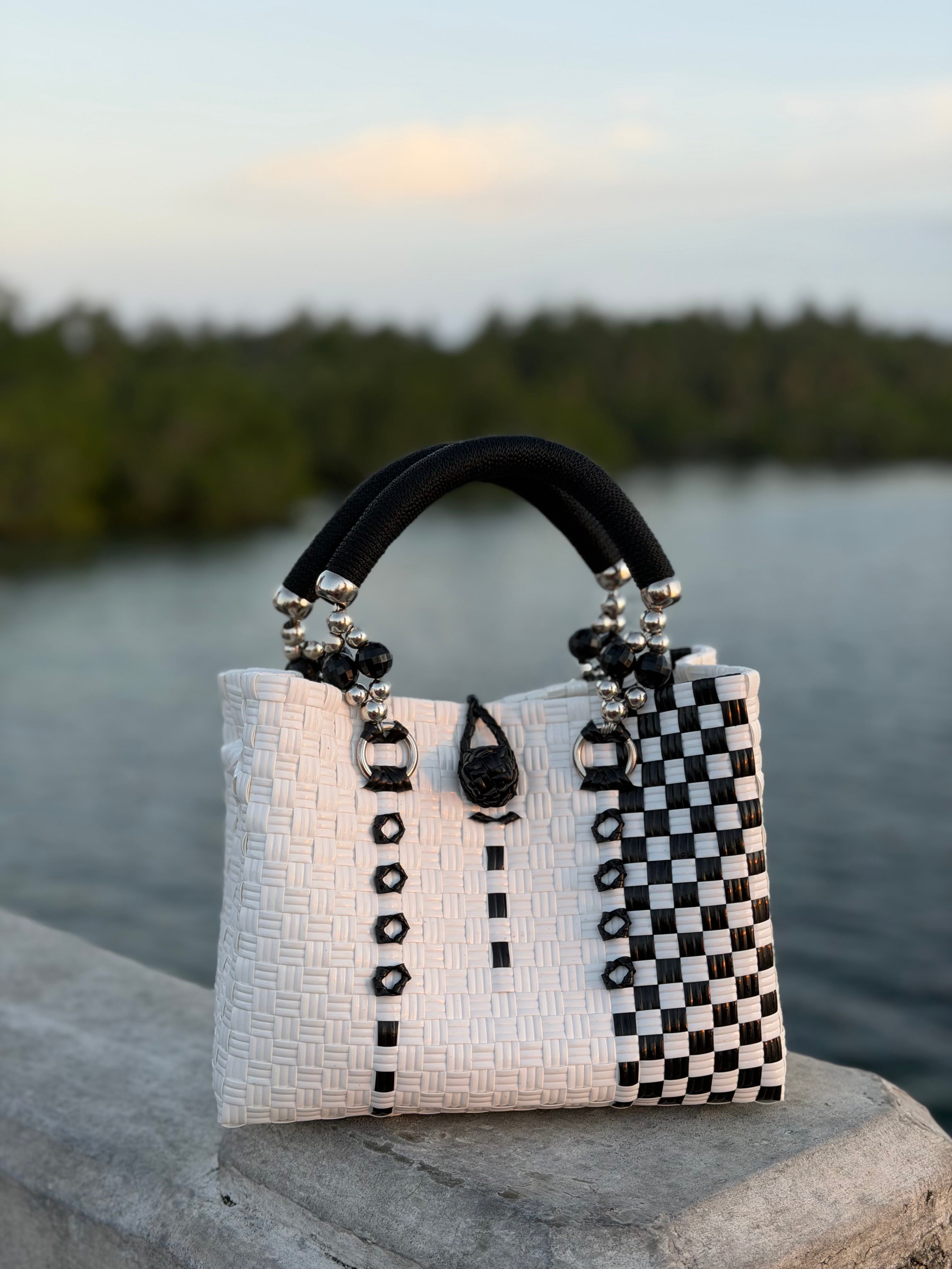 Midnight Pearl Mini Purse with Strap