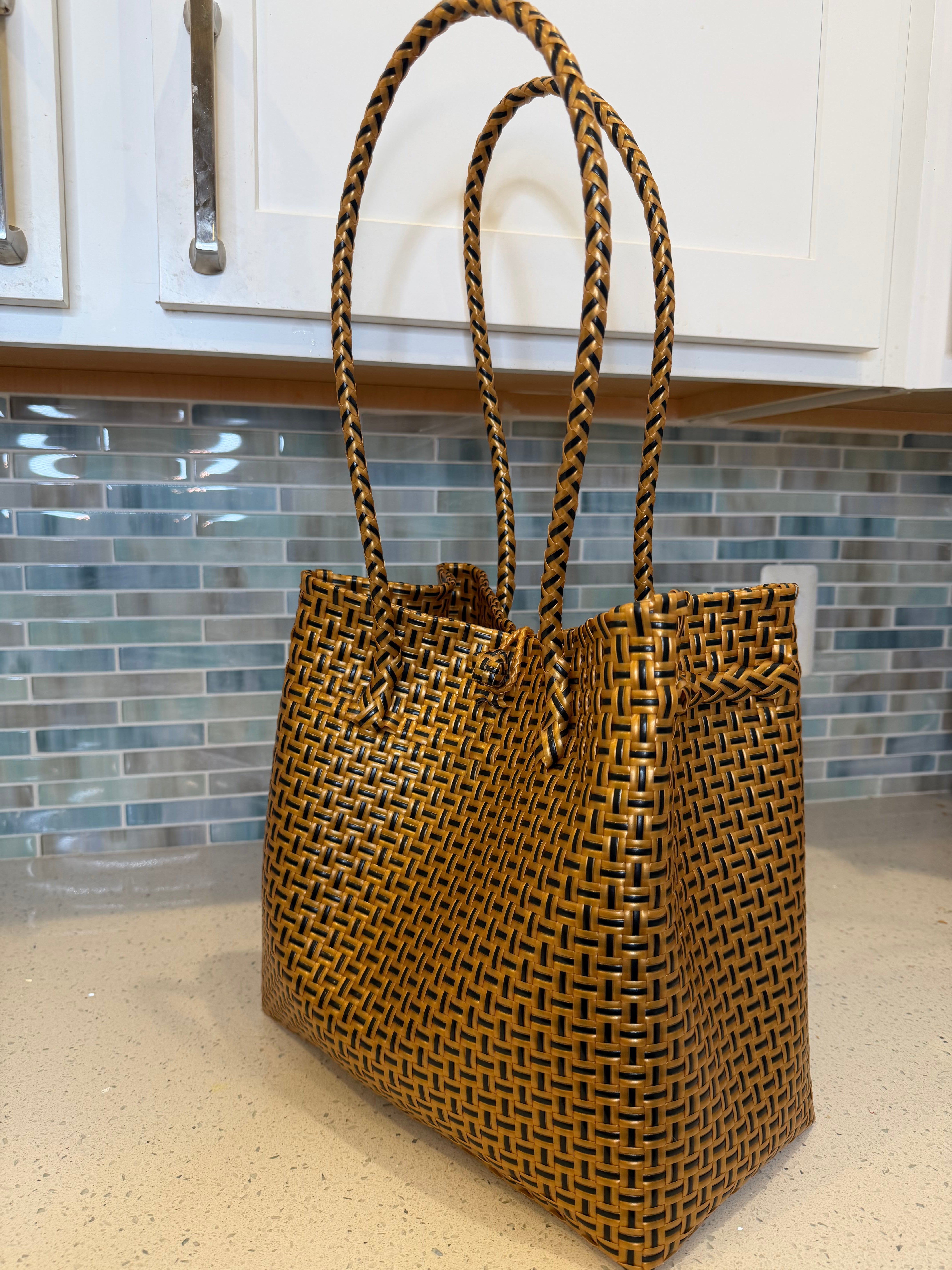Coco Tan Bag | Handwoven Recycled Tote