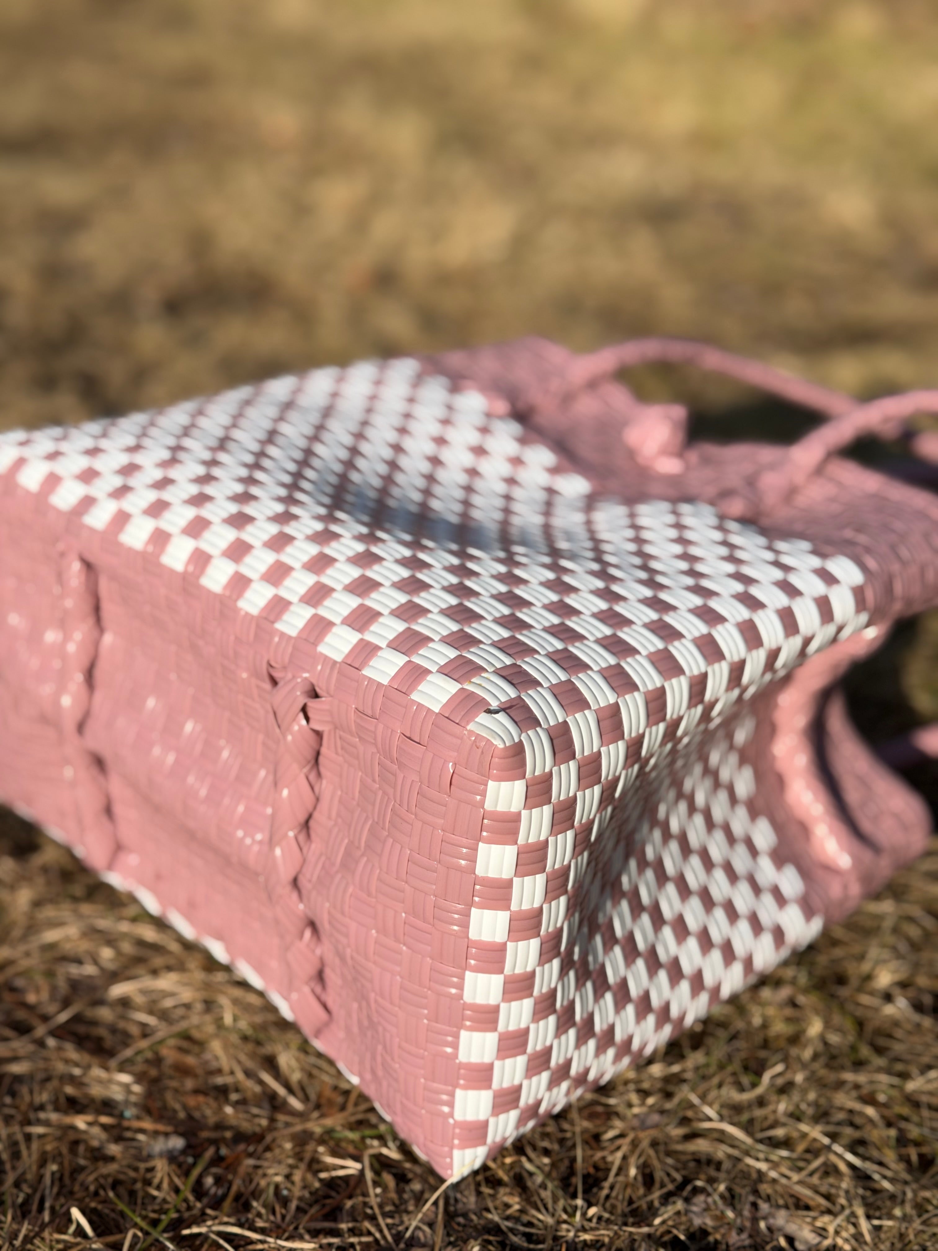 Milky Rose Bag | Handwoven Recycled Tote