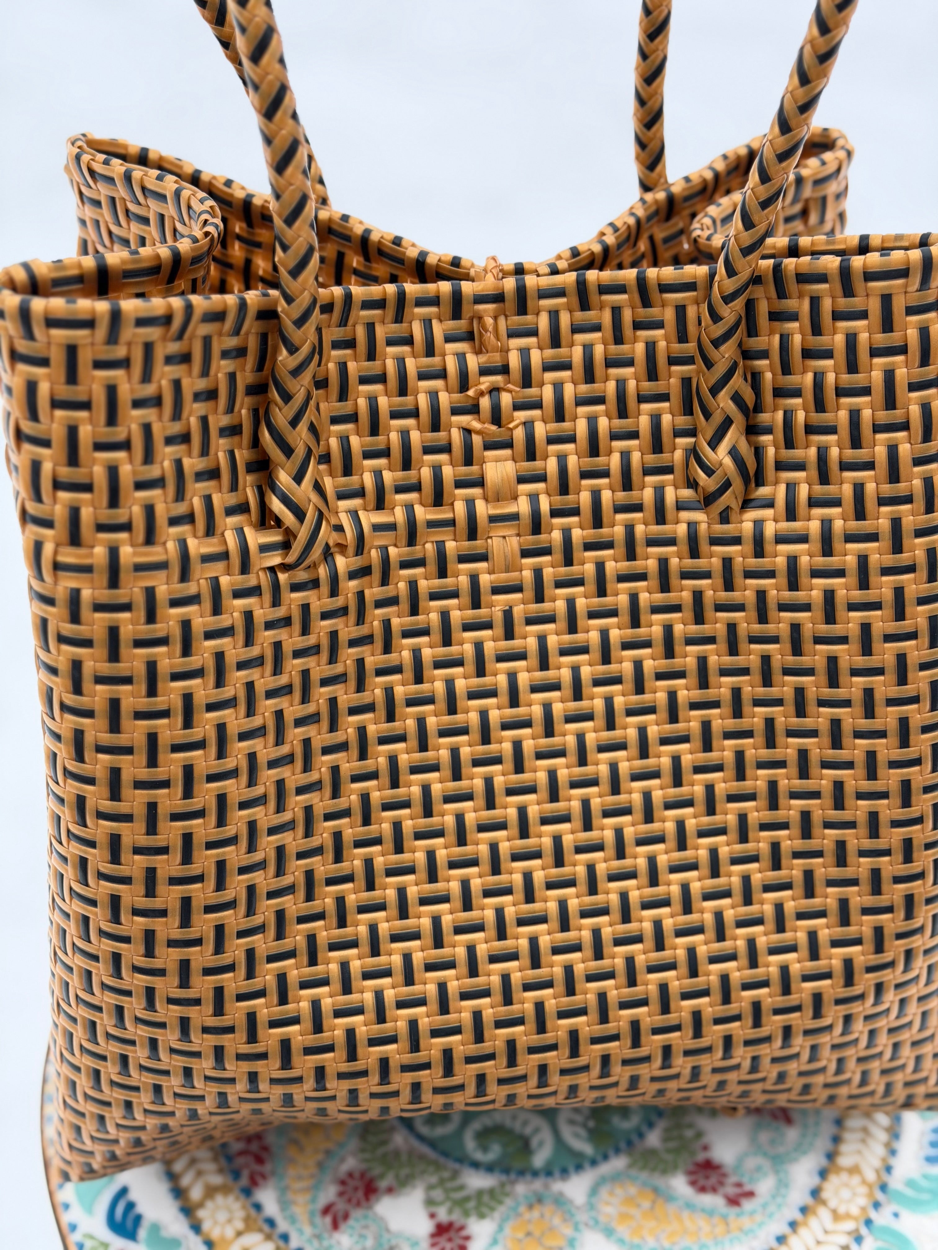 Coco Tan Bag | Handwoven Recycled Tote