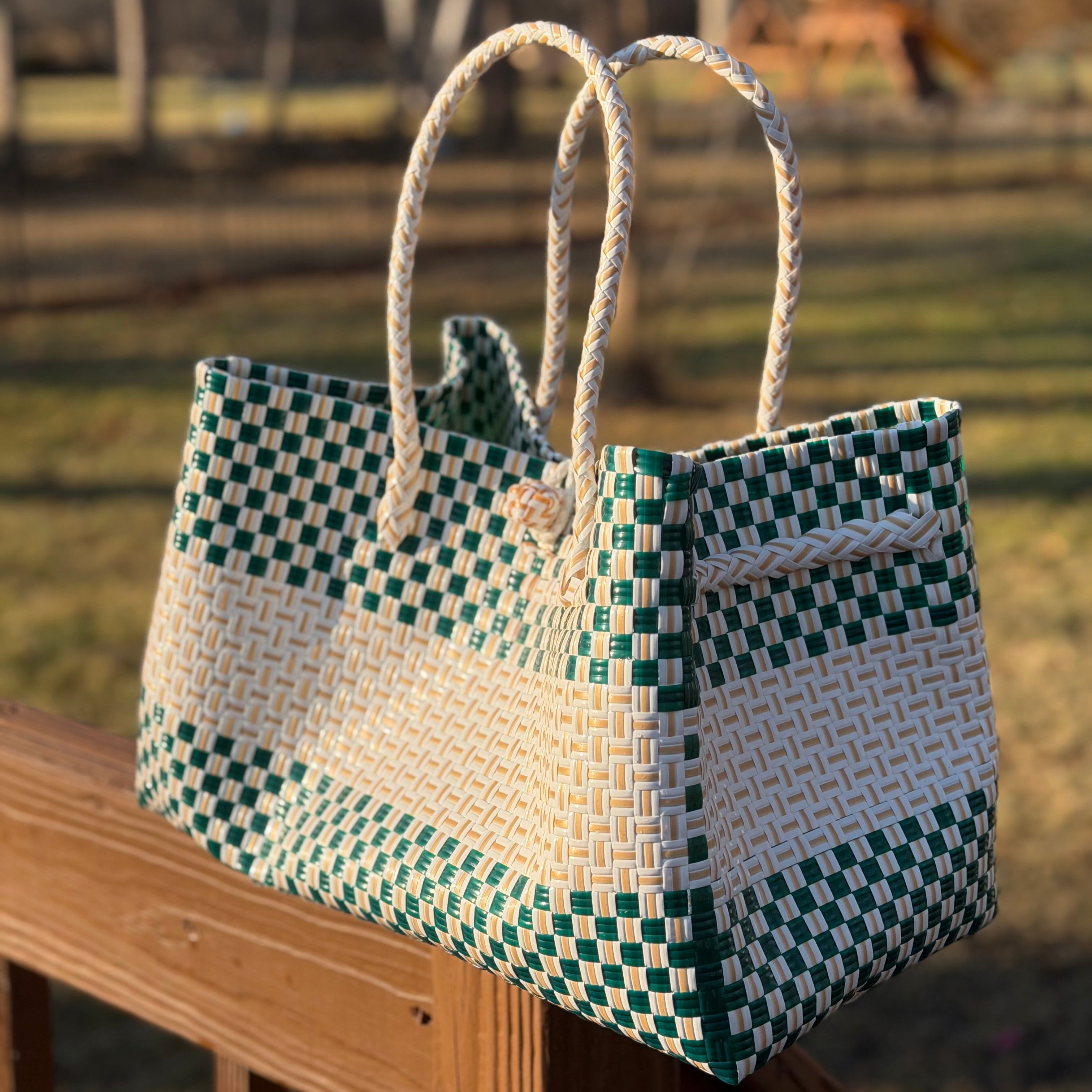 Verdant Luxe – Oversized Structured Waterproof Tote
