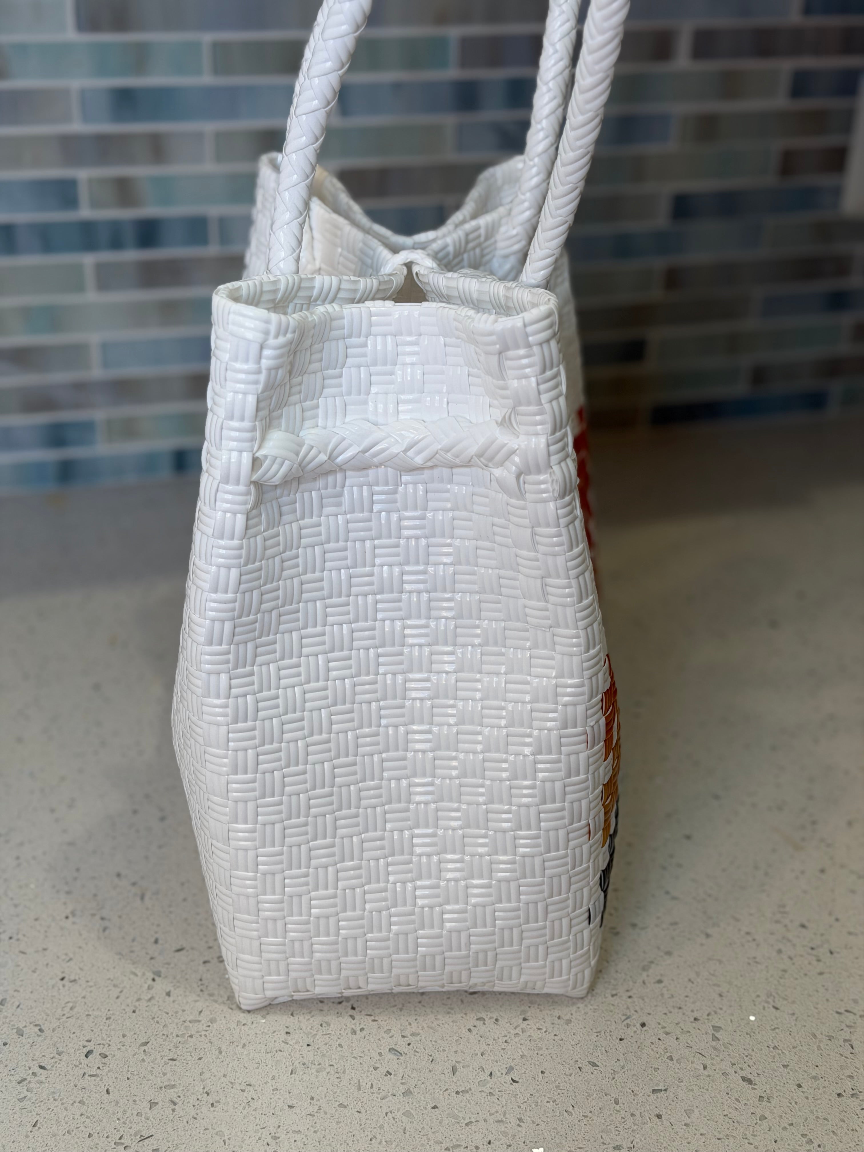 Sunset Wave Bag | Handwoven Recycled Tote