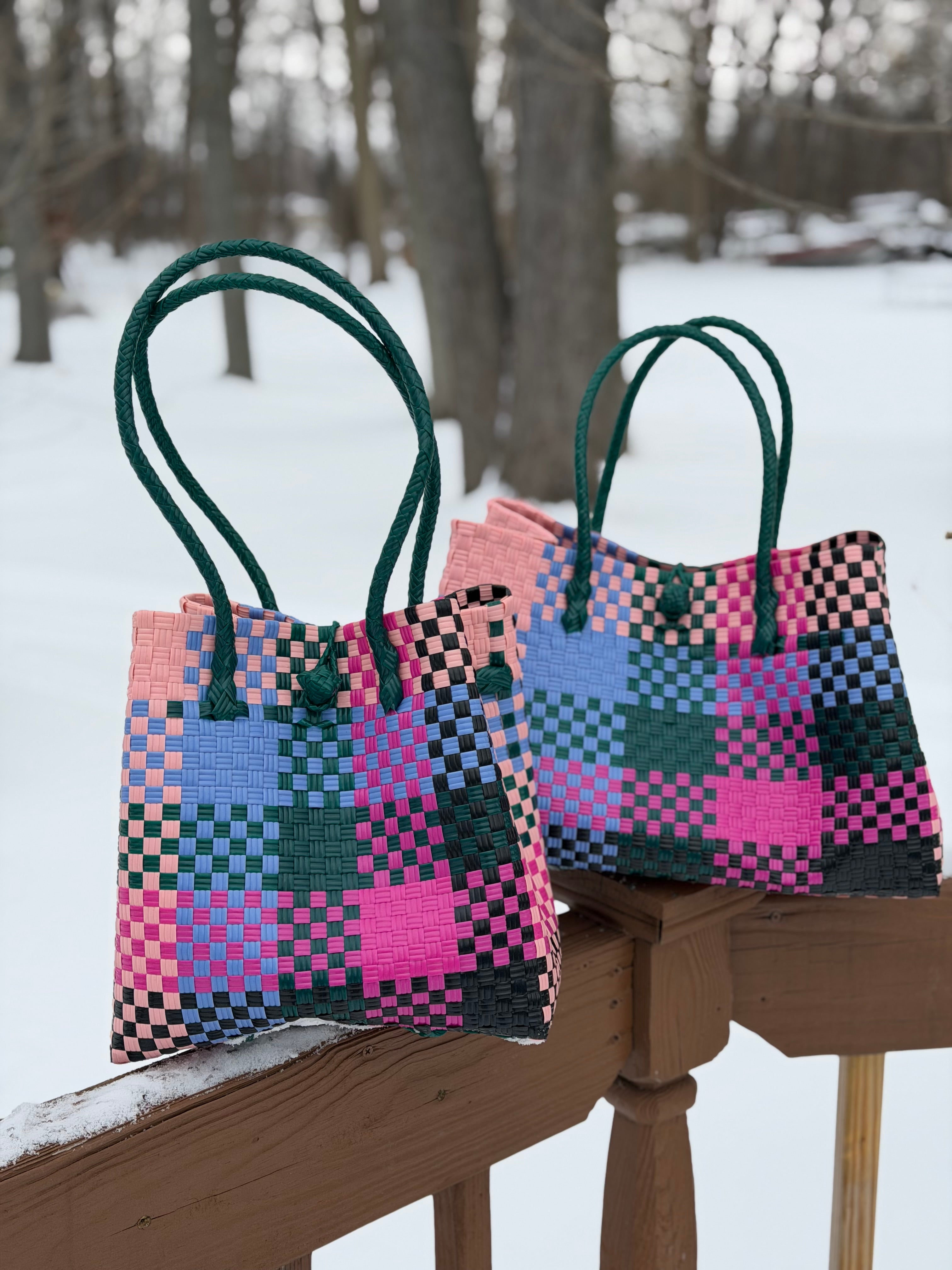 Taffy Coast Bag | Handwoven Recycled Tote