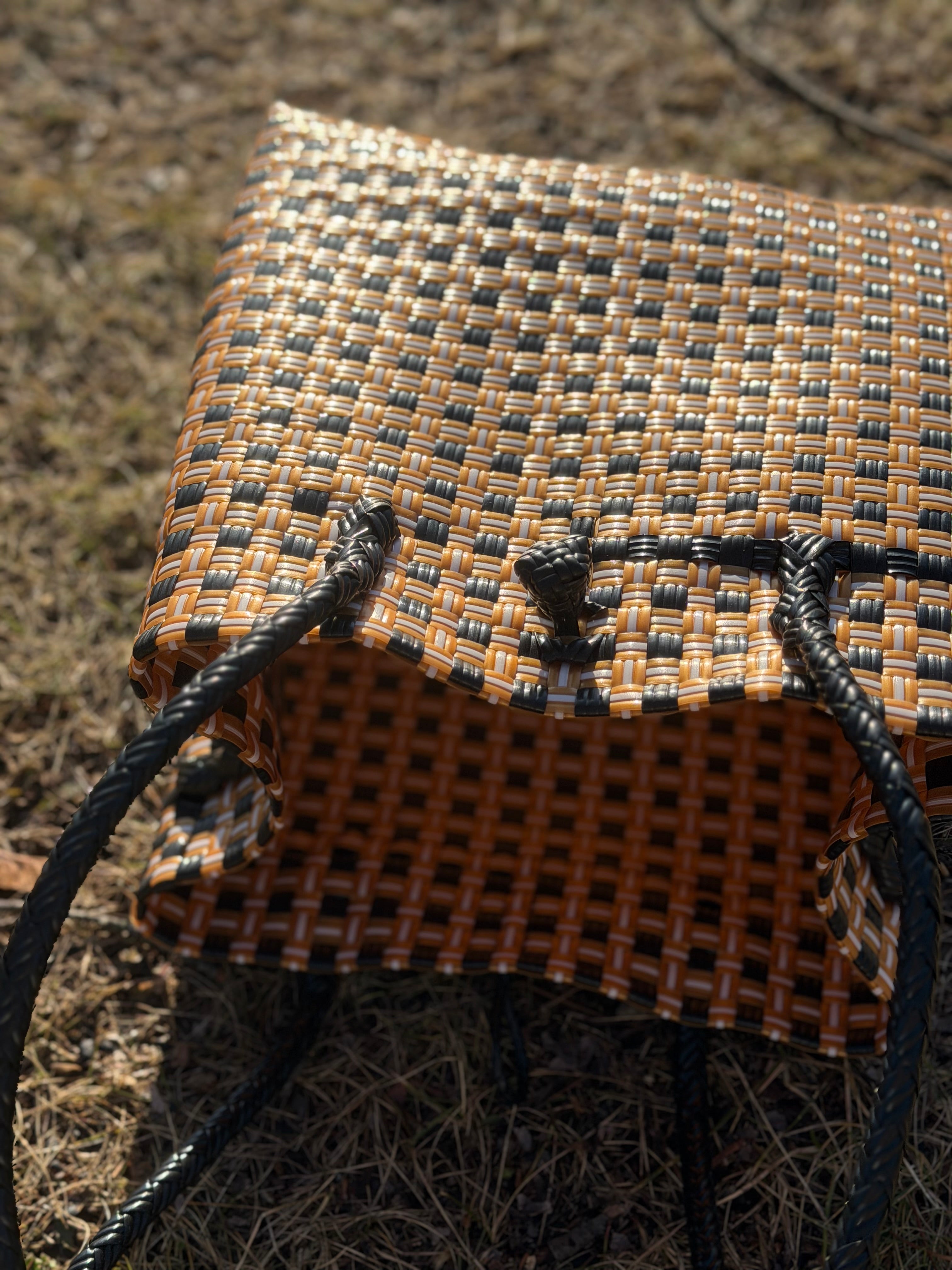Cocoa Noir Bag | Handwoven Recycled Tote