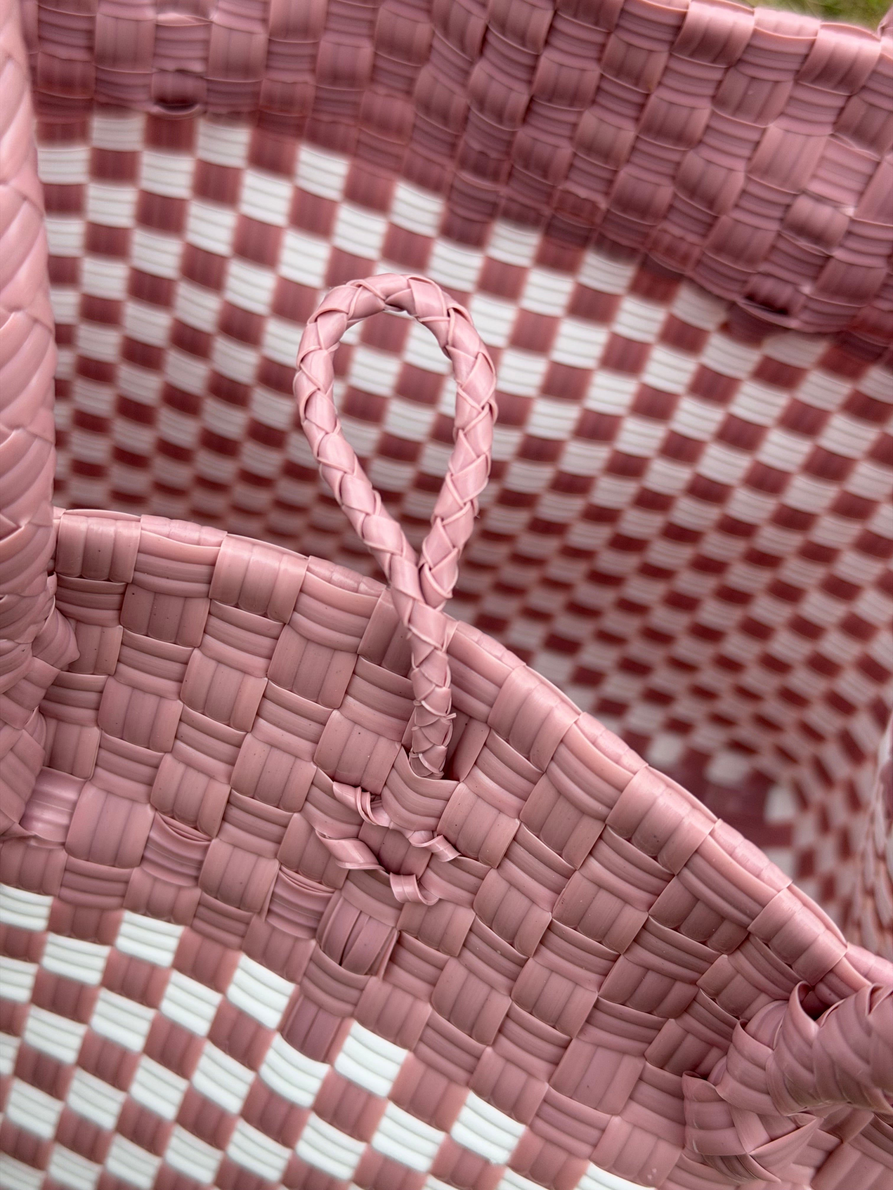 Milky Rose Bag | Handwoven Recycled Tote