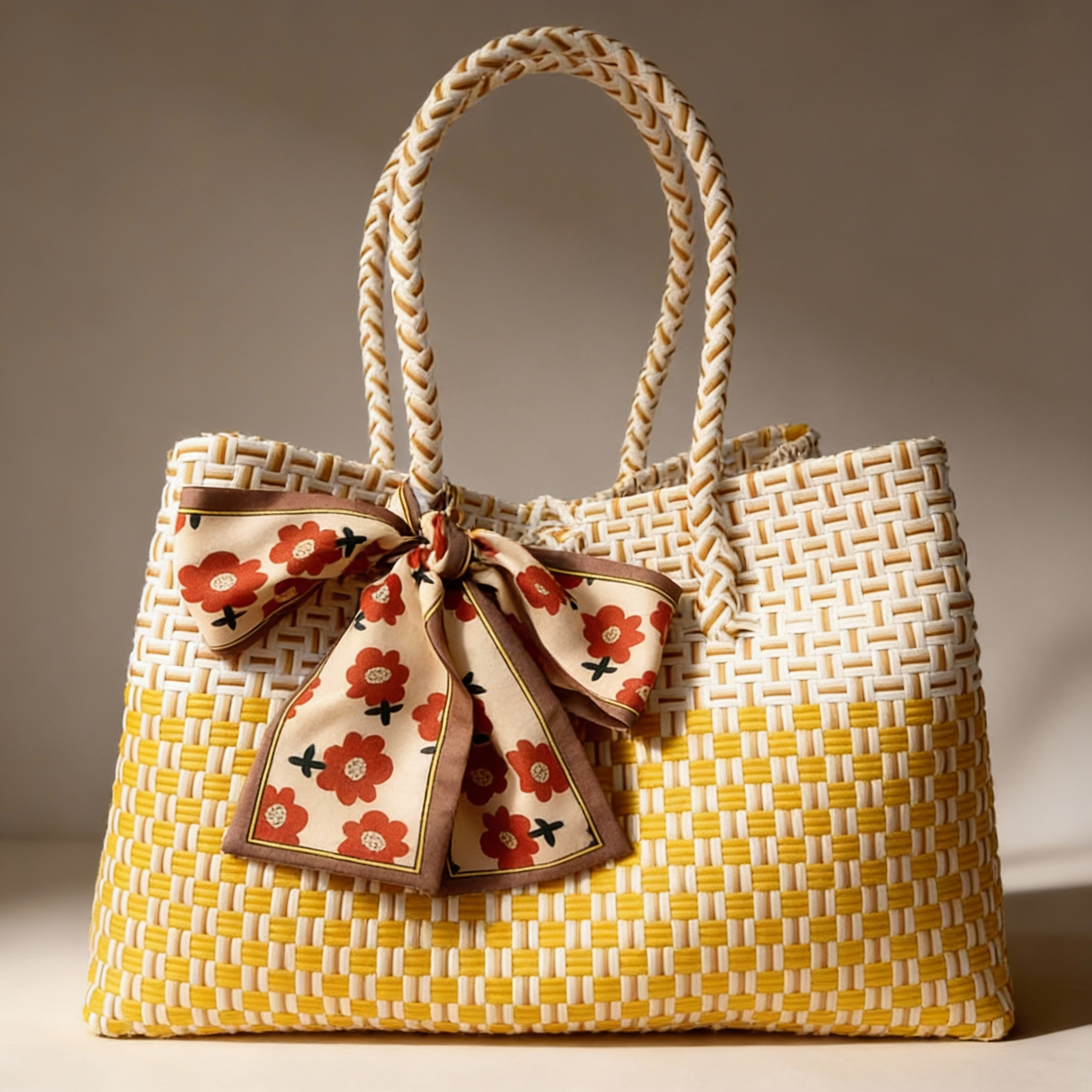 Golden Hour Luxe – Oversized Structured Waterproof Tote