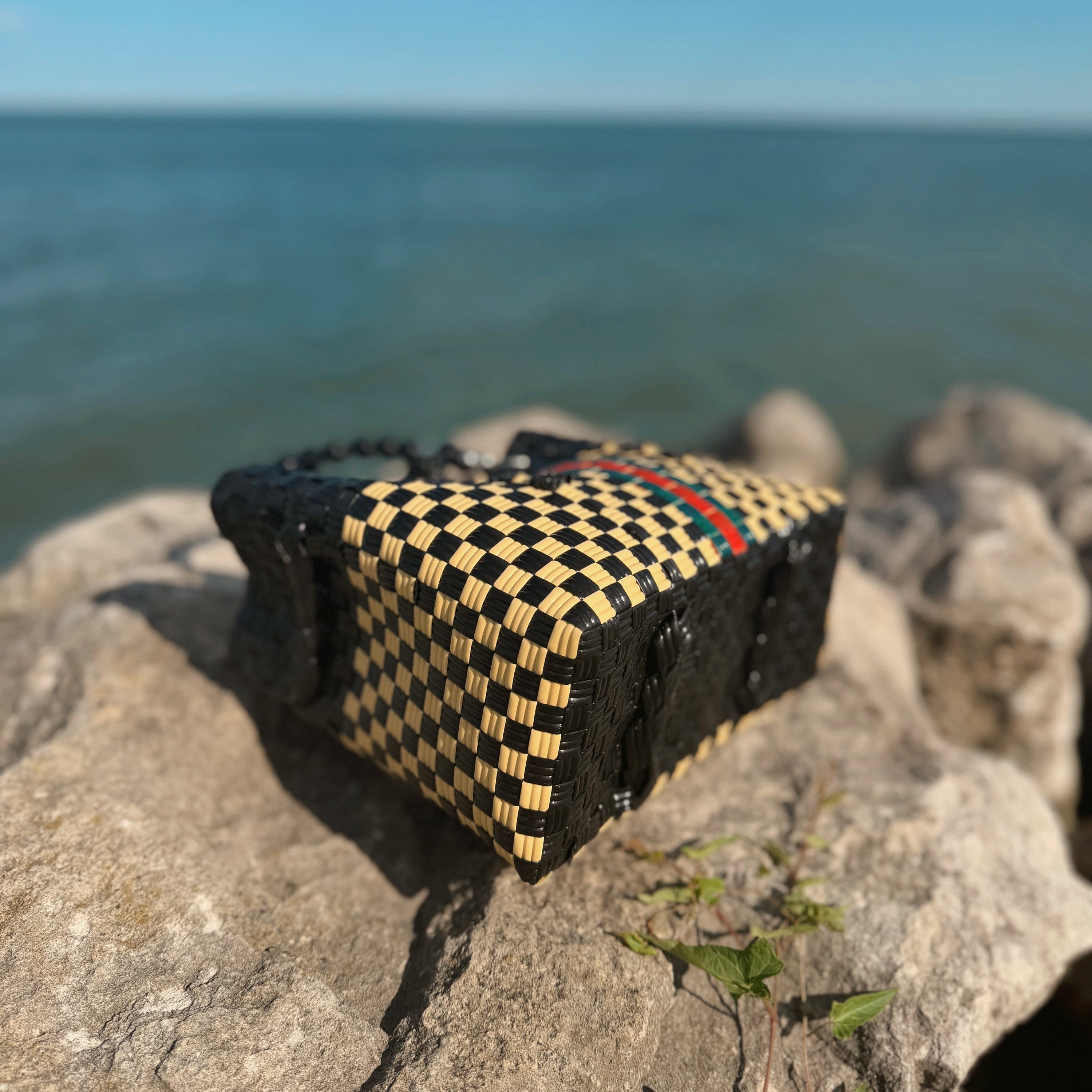 Stripe Pearl Mini Purse