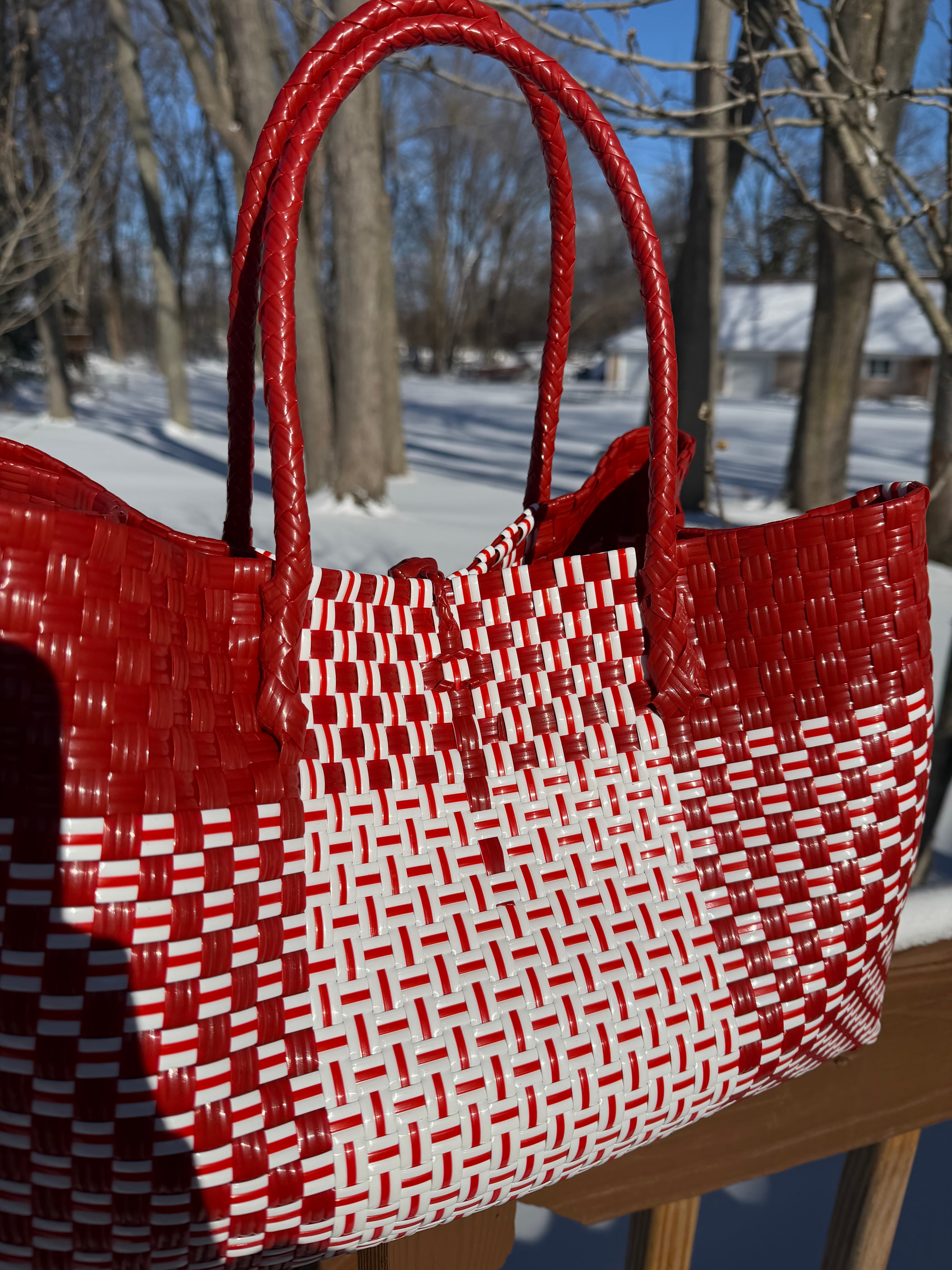 Rosso Luxe – Oversized Structured Waterproof Tote