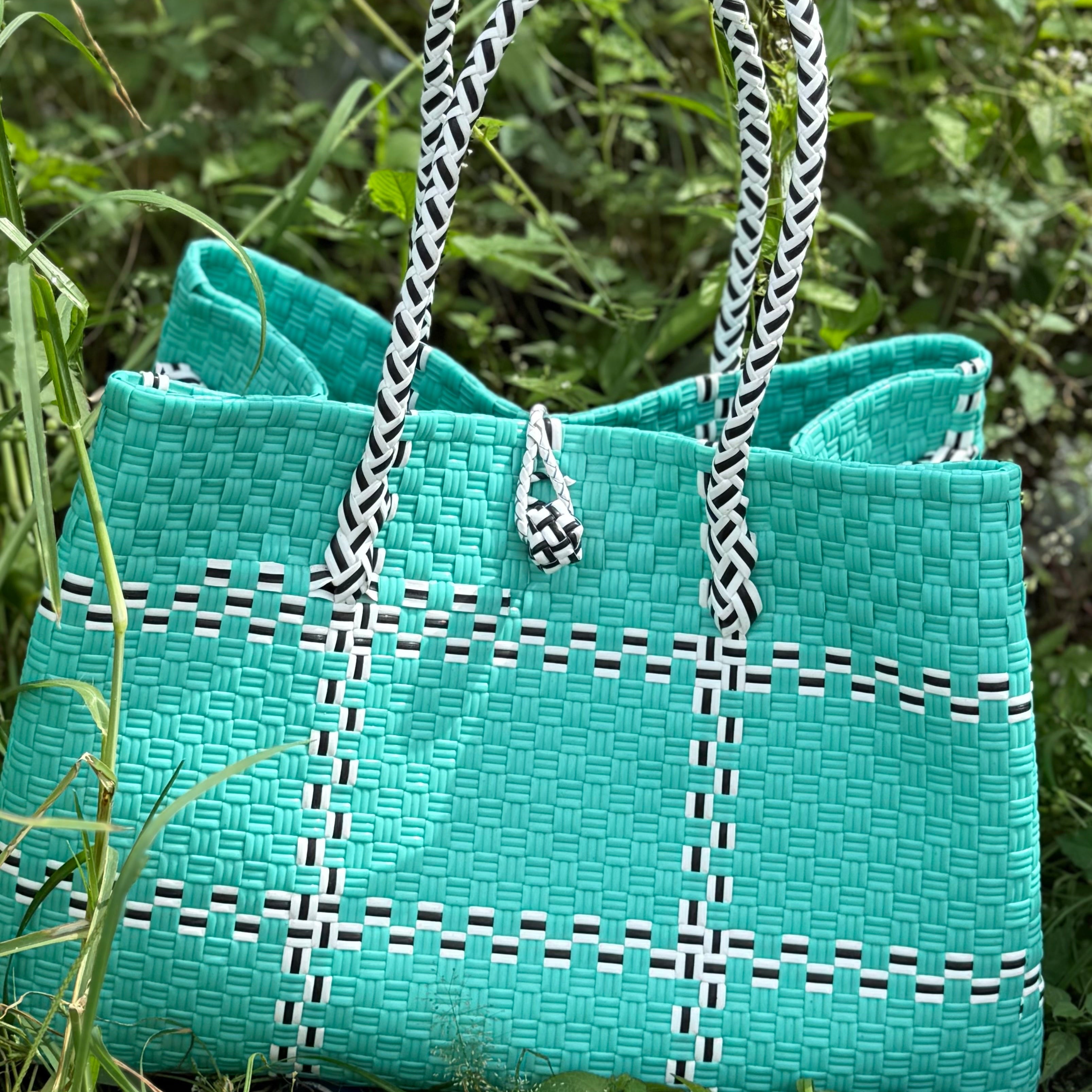 Sea Glass Luxe – Oversized Structured Waterproof Tote