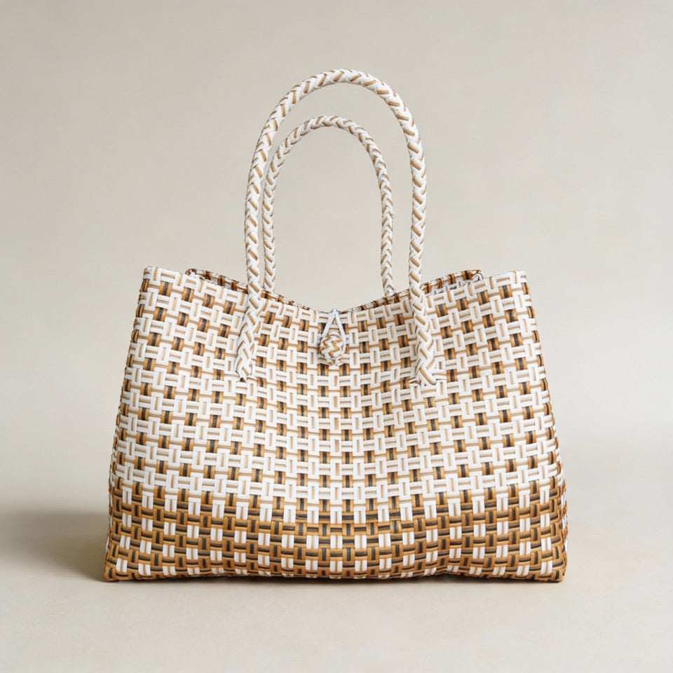 Sandstone Luxe – Oversized Structured Waterproof Tote