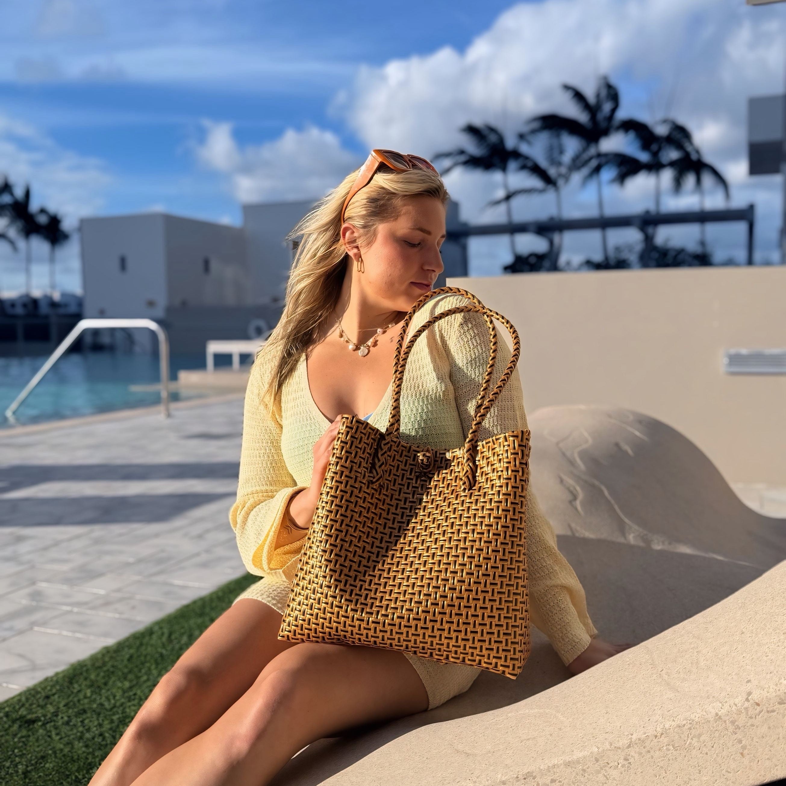 Coco Tan Bag | Handwoven Recycled Tote