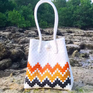 Sunset Wave Bag | Handwoven Recycled Tote