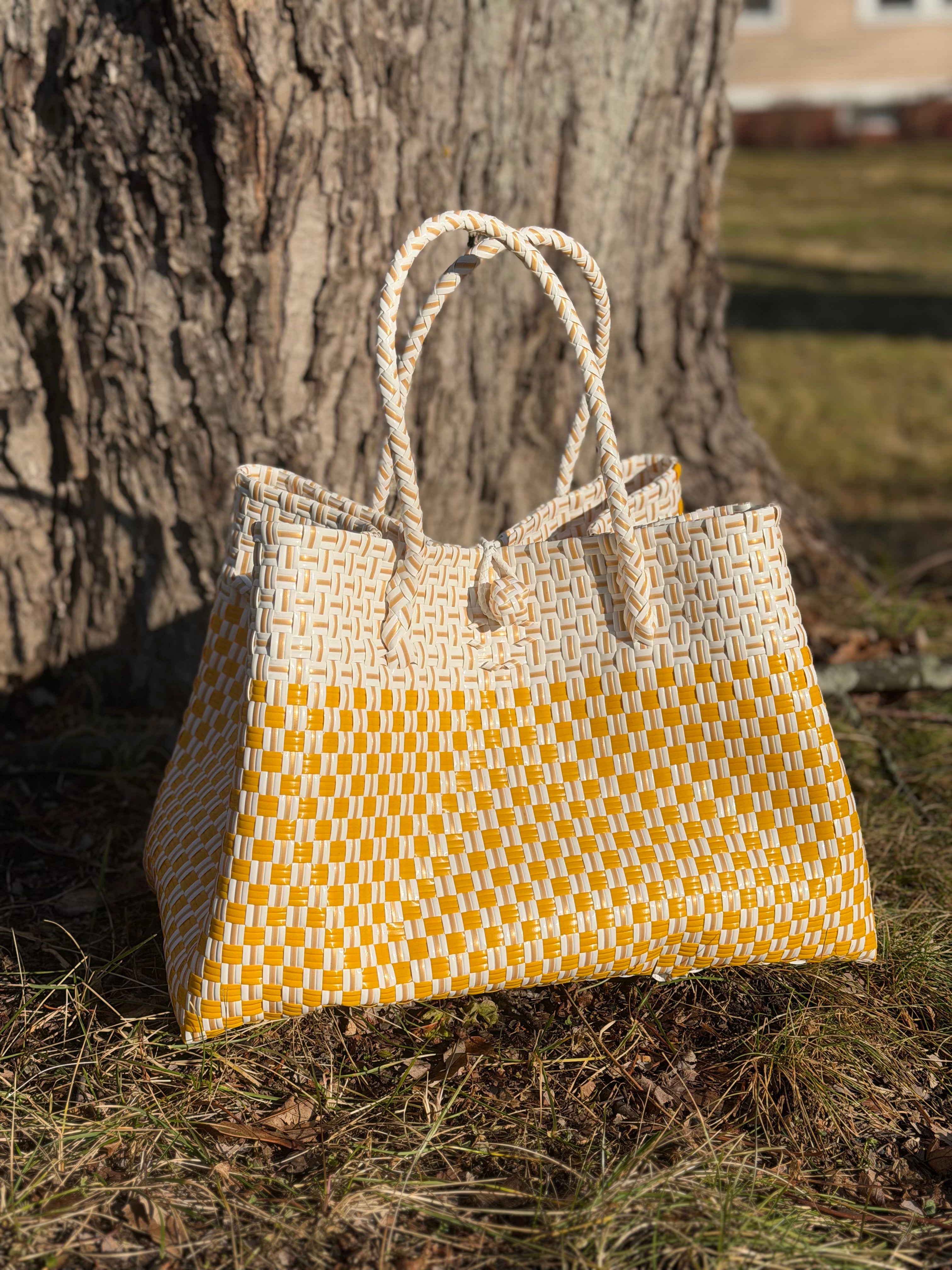 Golden Hour Luxe – Oversized Structured Waterproof Tote