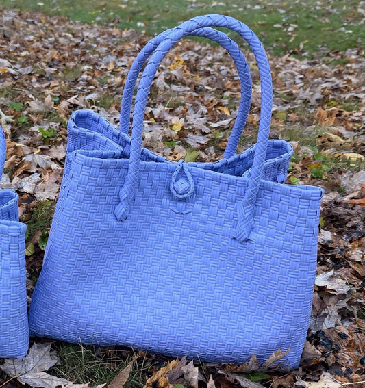 Handwoven from recycled, plastic supporting women artisans