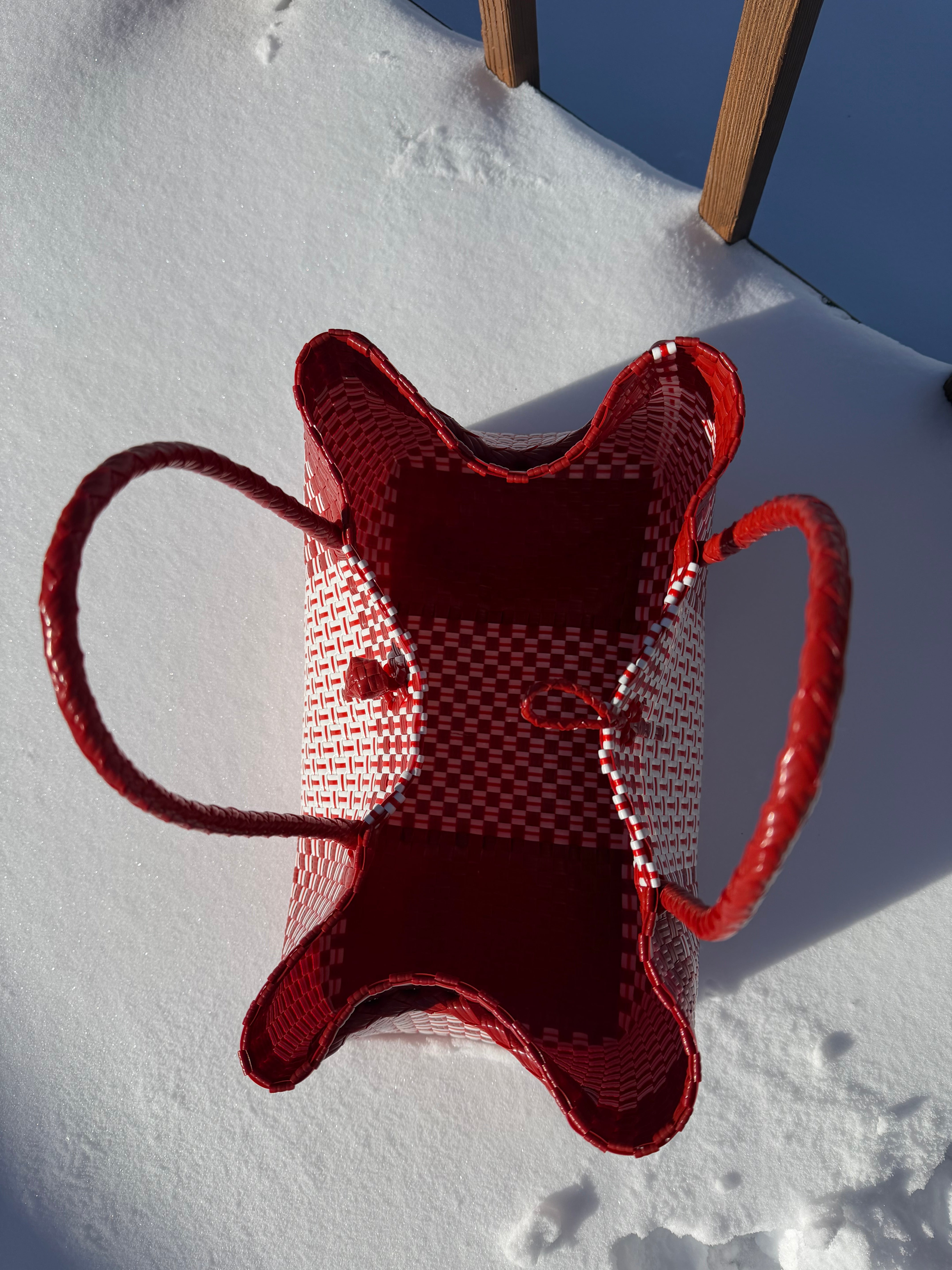 Rosso Luxe – Oversized Structured Waterproof Tote