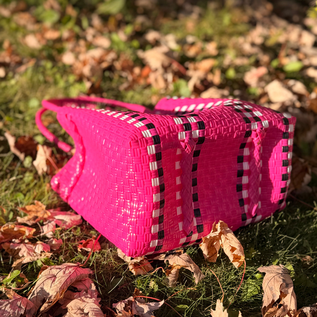 Pink Checkered Tote