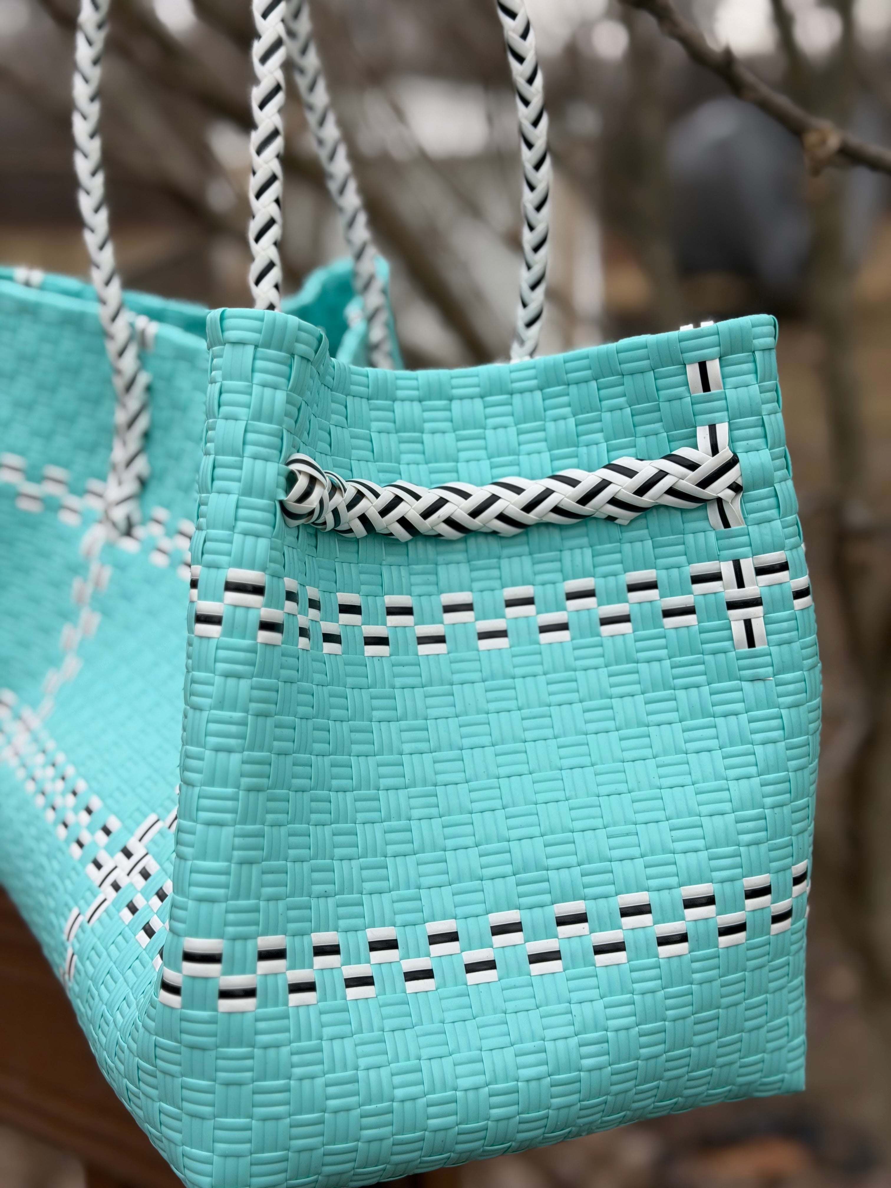 Sea Glass Luxe – Oversized Structured Waterproof Tote
