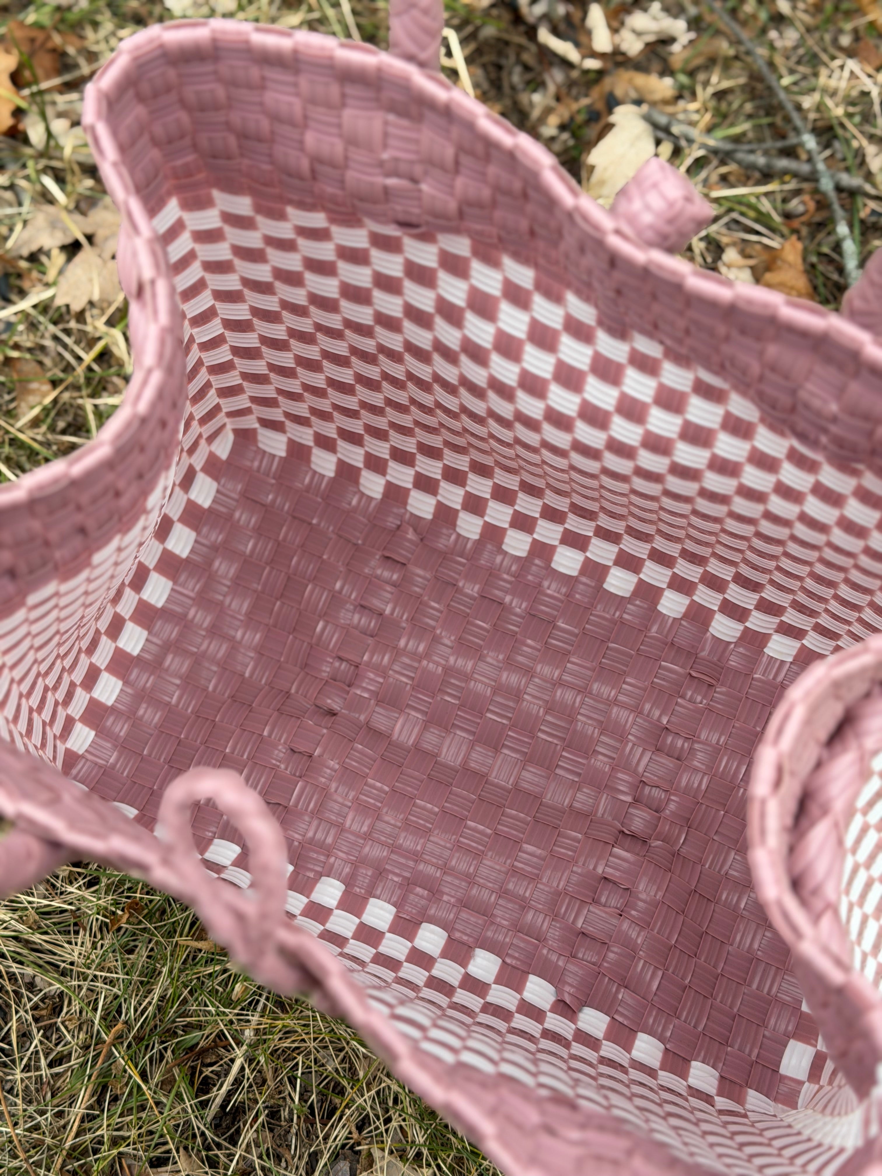 Milky Rose Bag | Handwoven Recycled Tote