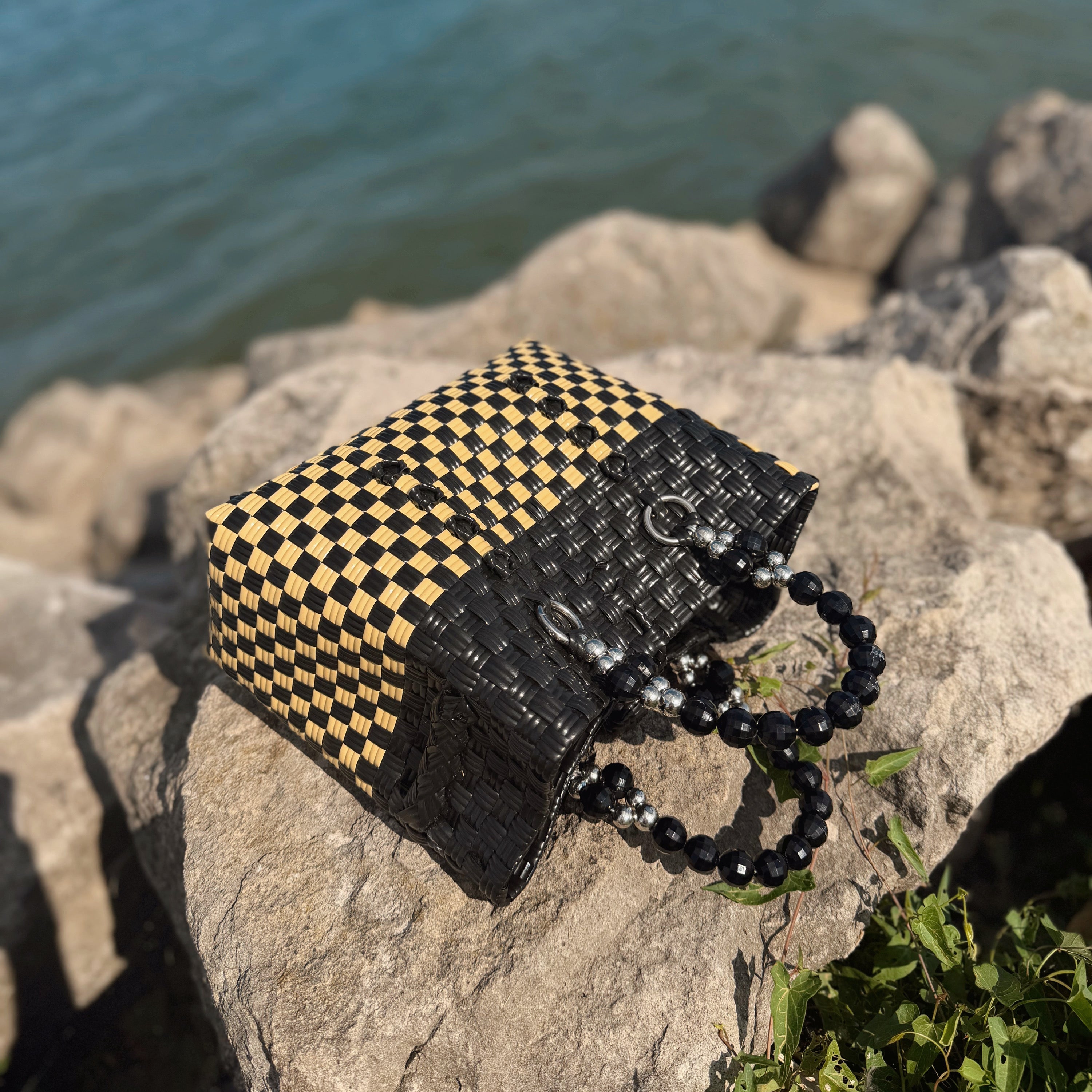Stripe Pearl Mini Purse